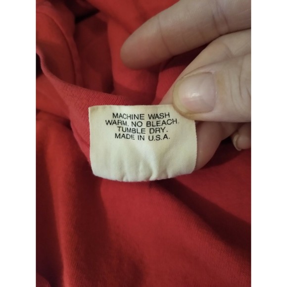 Vtg. T Shirt Disney Mickey Mouse Carolina Connection Rolled Sleeves SZ L Red USA - Picture 8 of 12